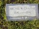Archie W Graham Cemetery Headstone