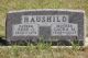 Fred Carl Haushild and Laura Mildred Buchtel Haushild Cemetery Headstone