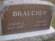 Joseph R Braucher and Celeste Braucher (1879) Cemetery Headstone at Bement Cemetery