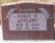 Nancy Bruster Gustin Appleby Cemetery Headstone